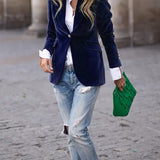 Caterina | Sofisticado Blazer de Terciopelo