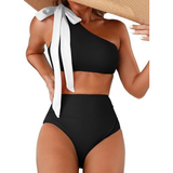 Marit | Bikini de Tiro Alto con Un Solo Hombro