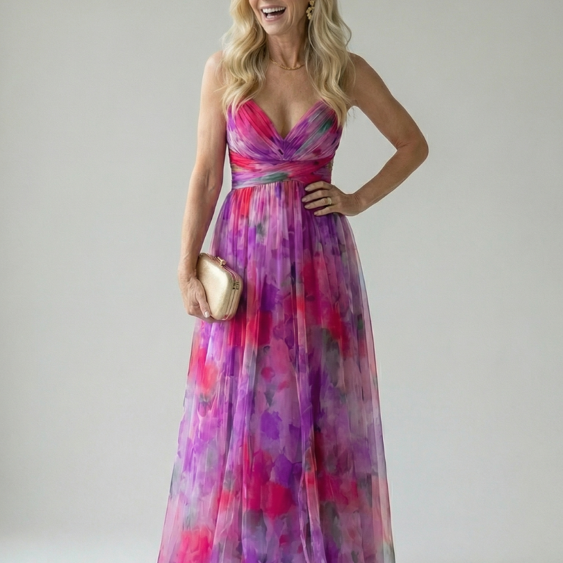 Isel | Vestido Maxi de Suave Tela Envueltos
