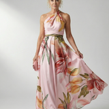 Amiel | Ligero Vestido Maxi con Estampado Floral