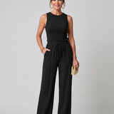 Valencia | Conjunto de Pantalones Anchos Sin Mangas