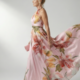 Amiel | Ligero Vestido Maxi con Estampado Floral