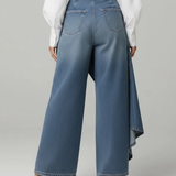 Lada - Pantalones de mezclilla anchos con cierre de botones