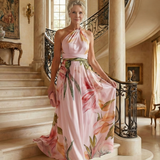 Amiel | Ligero Vestido Maxi con Estampado Floral