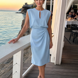 Jamil | Vestido Midi con Detalle de Llave Elegante