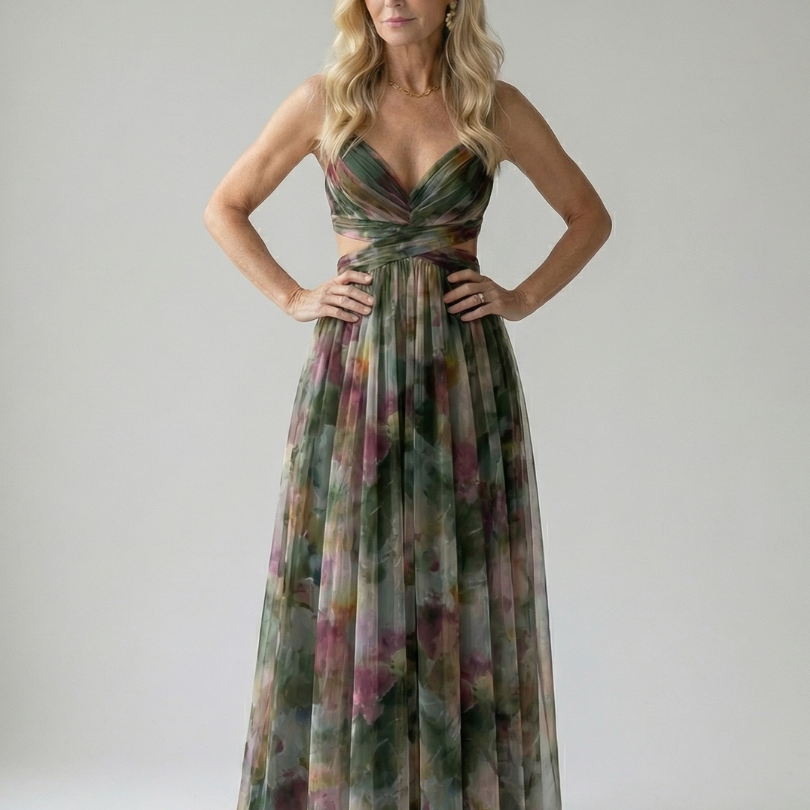Isel | Vestido Maxi de Suave Tela Envueltos