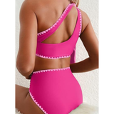 Marit | Bikini de Tiro Alto con Un Solo Hombro