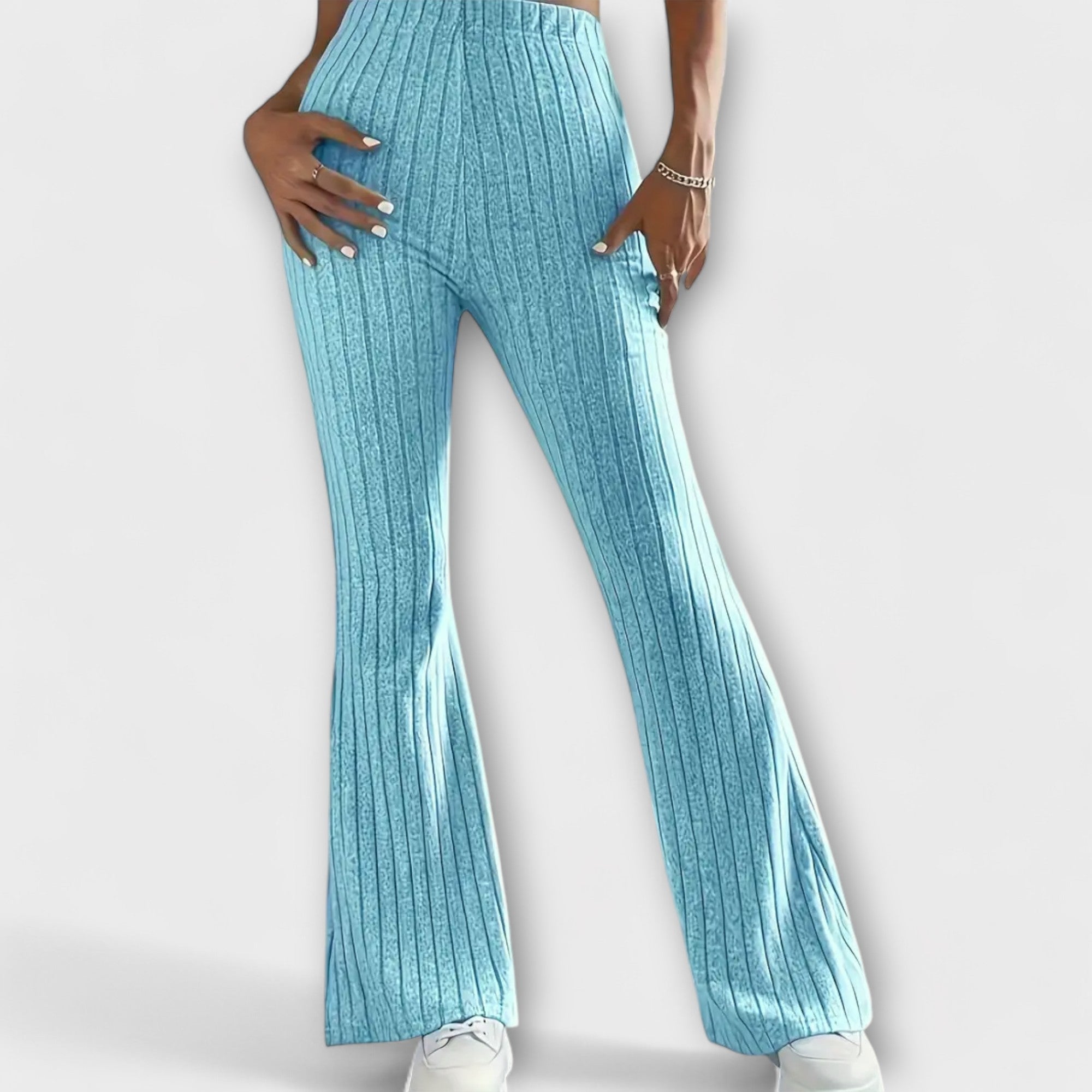 Jéssica - Pantalones de Tejido de Canalé