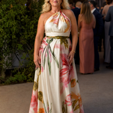 Amiel | Ligero Vestido Maxi con Estampado Floral
