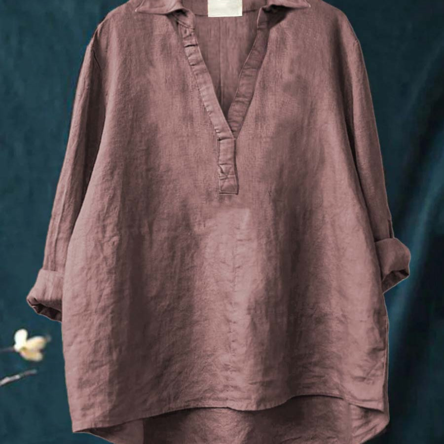Andrea | Elegante Blusa de Verano de Lino