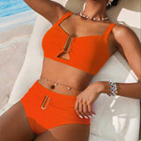Anne | Bikini con detalle en forma de U dorada