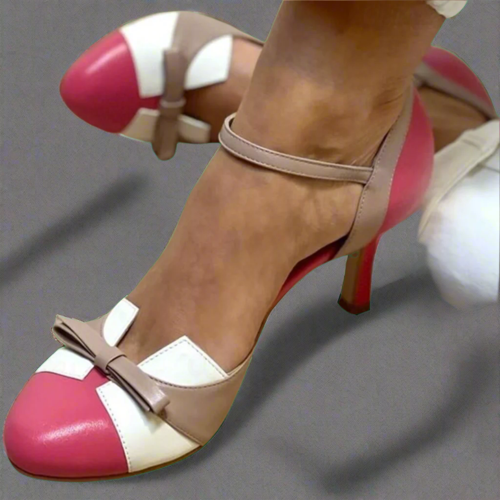 Bellarosa | Zapatillas de punta redonda con nudo y tiras