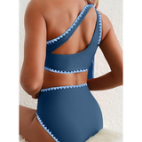 Marit | Bikini de Tiro Alto con Un Solo Hombro