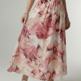 Sylin | Vestido Midi con Cuello Halter y Detalle Fruncido