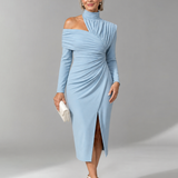 Viano | Vestido Midi Draped de Un Solo Hombro