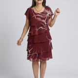 DELACROIX | Vestido Abstracto Alani de Longitud a la Rodilla