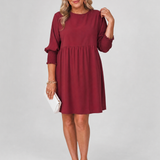 Corinne | Mini Vestido de Manga Larga con Puños Fruncidos