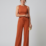Valencia | Conjunto de Pantalones Anchos Sin Mangas