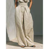 Maria | Conjunto de Top y Pantalón en Algodón-Lino
