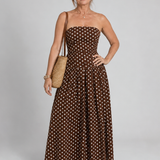 Sorien | Vestido Midi Sin Mangas con Estampado de Lunares