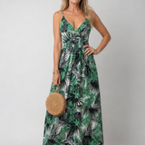 Maravelle | Vestido Midi Sin Mangas con Diseño Floral