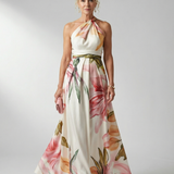 Amiel | Ligero Vestido Maxi con Estampado Floral