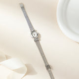 Iva® - Reloj dorado con pulsera entrelazada