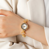 Mia® - Reloj dorado adornado con cristales