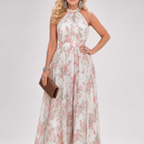 Guinevere | Vestido Midi con Falda Fluida y Estampado Floral