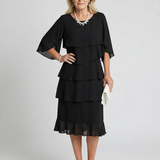 DELACROIX | Vestido Midi Margaux con Volantes