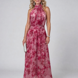 Avien | Suave Vestido Midi con Cuello Halter