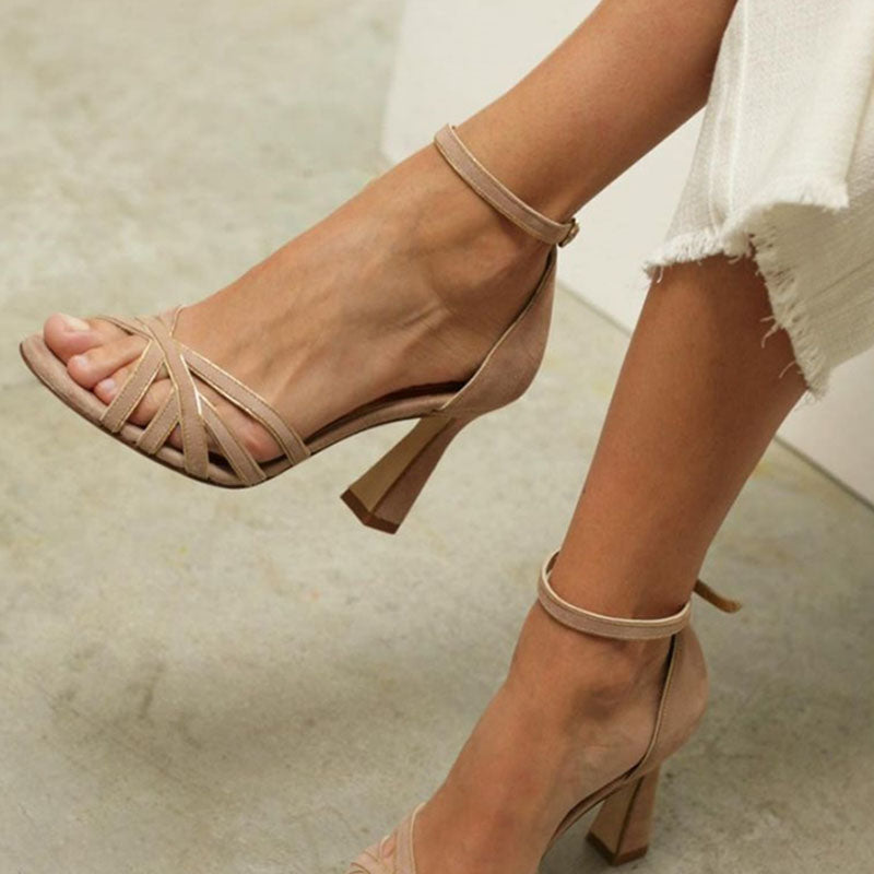 Elviera™ | Sandalias de interior con punta redonda y tacón delgado