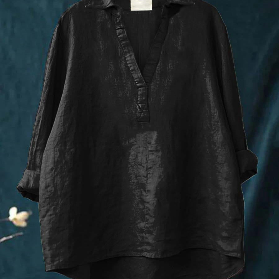 Andrea | Elegante Blusa de Verano de Lino