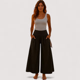 Merete - Pantalones de Cintura Alta