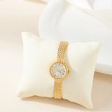 Iris® - Reloj dorado con pulsera trenzada