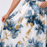 Evans | Vestido Midi Envolvente de Manga Corta con Diseño Floral