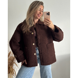 Alice™ | Chaqueta de Teddy en Color Marrón