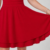 Celen | Vestido Mini Sin Mangas con Escote Cuadrado y Falda A-Line