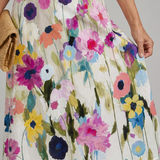 Flory | Vestido Midi Sin Mangas con Diseño Floral