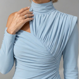 Viano | Vestido Midi Draped de Un Solo Hombro
