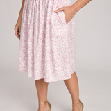 Leneva | Vestido Floral de Longitud a la Rodilla con Escote Cuadrado