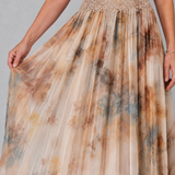 Elavenue | Maxi Vestido de Encaje con Cuello Halter