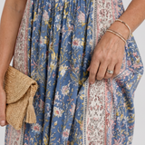 Lemez | Vestido Midi Sin Mangas con Botones y Estampado Floral Variado