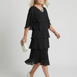 DELACROIX | Vestido Midi Margaux con Volantes