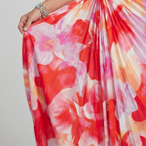 Taya | Vestido Midi de Un Hombro con Cuerpo Plisado