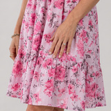 Rosabelle | Vestido Floral de Longitud a la Rodilla con Tirantes de Espagueti