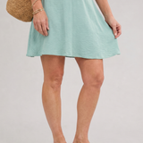 Silum | Vestido Mini de Manga Corta con Falda Amplia