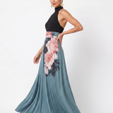 Olympas | Vestido Maxi Floral con Top Halter