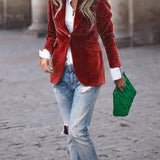 Caterina | Sofisticado Blazer de Terciopelo