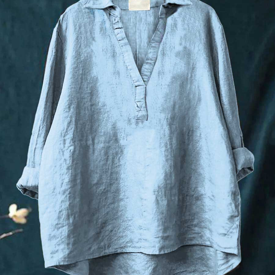 Andrea | Elegante Blusa de Verano de Lino